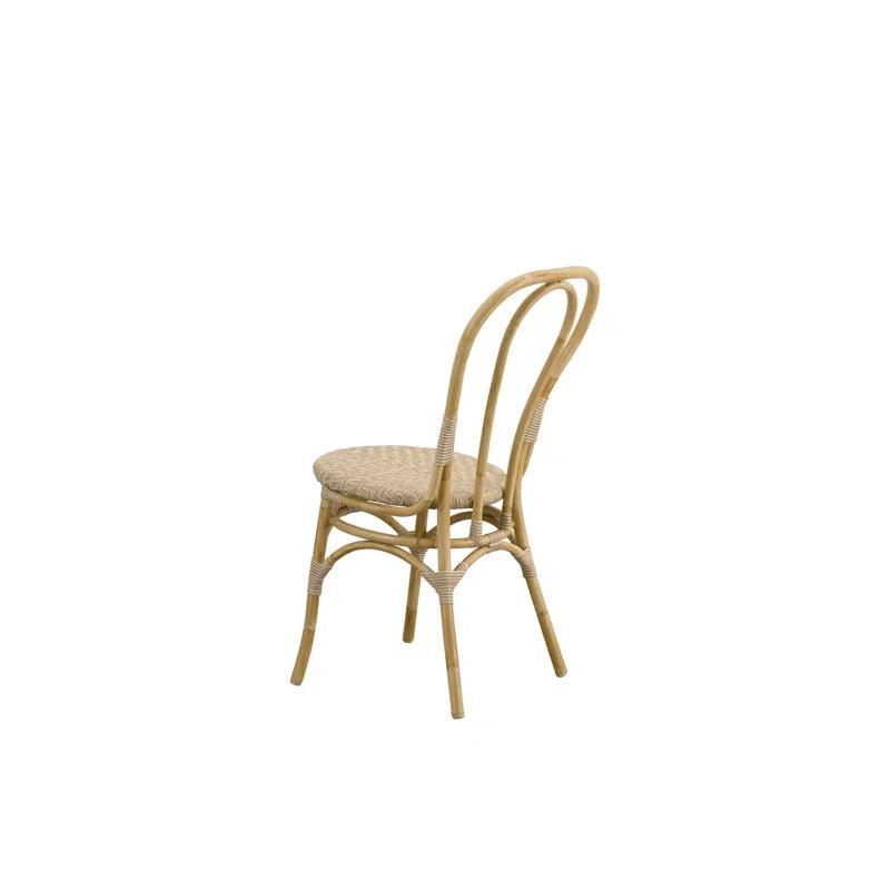 Powder Coated Aluminum Outdoor Dining Side Chair with Cushion