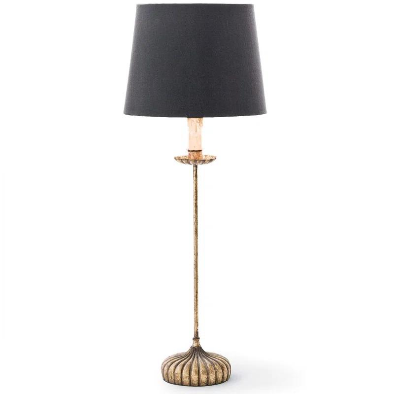 Clove Stem 28.5" Buffet Table Lamp with Black Linen Shade