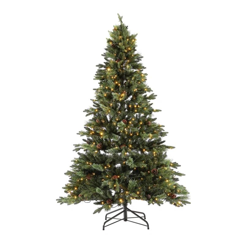 Safavieh Couture 7.5' Lighted Pine Christmas Tree