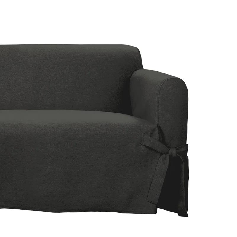 Sure Fit Polyester Box Cushion Loveseat Slipcover
