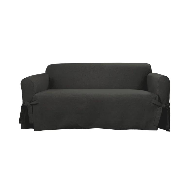 Sure Fit Polyester Box Cushion Loveseat Slipcover