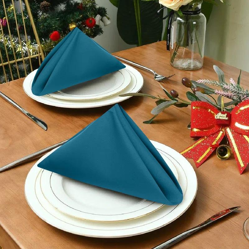 Ruvanti Poly Cotton Enrich Twill Cloth Napkins (Set of 12)