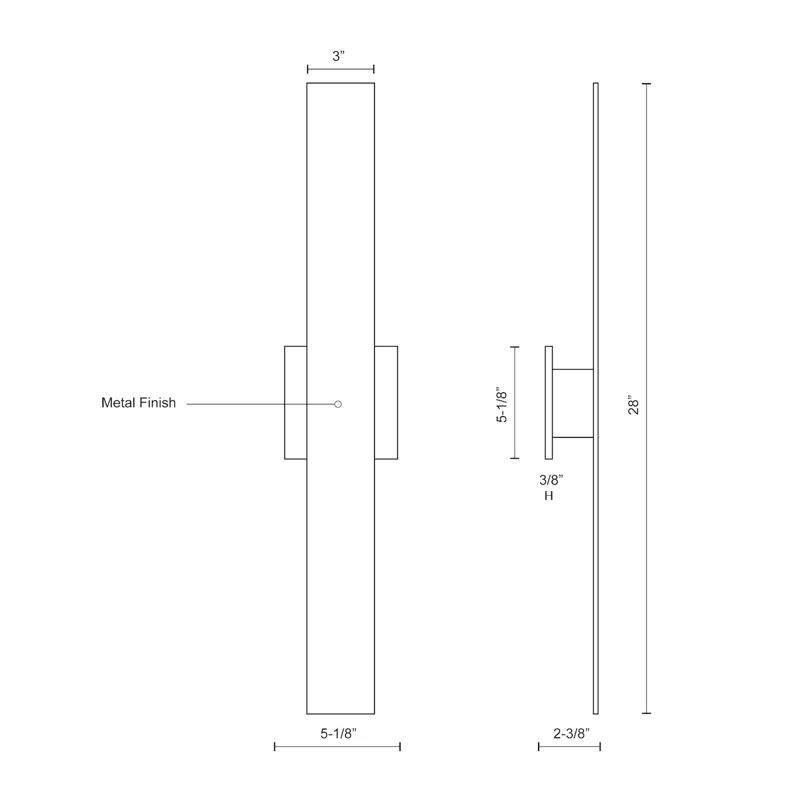 Kuzco Lighting Vesta Aluminum LED Wallchiere