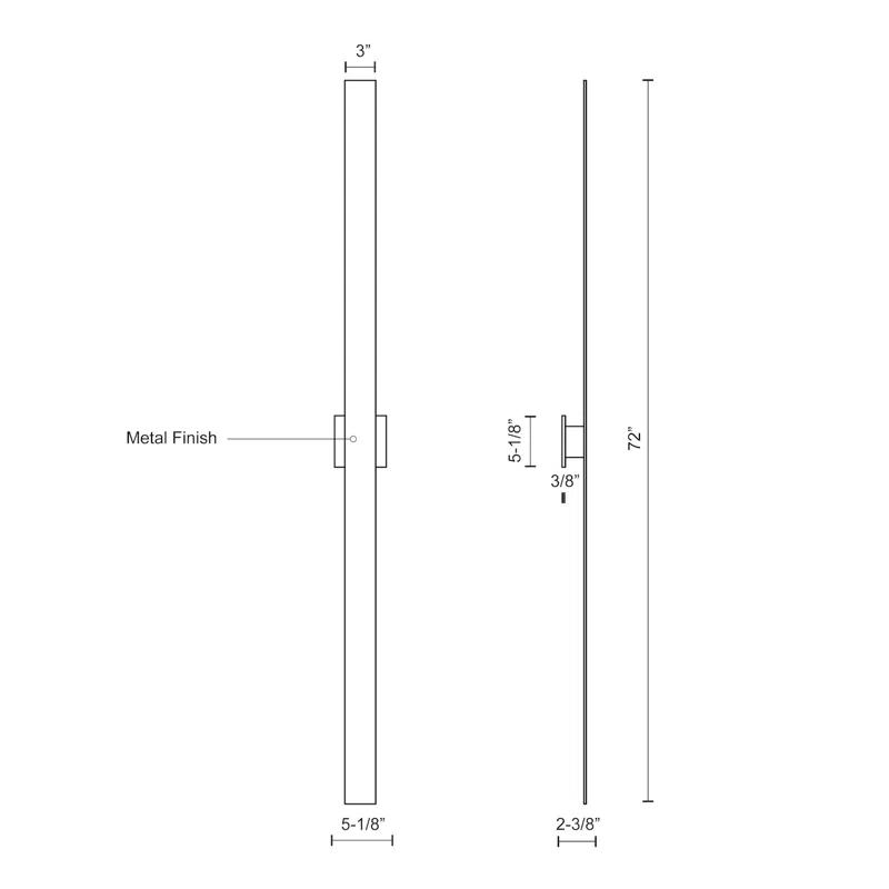 Kuzco Lighting Vesta Aluminum LED Wallchiere