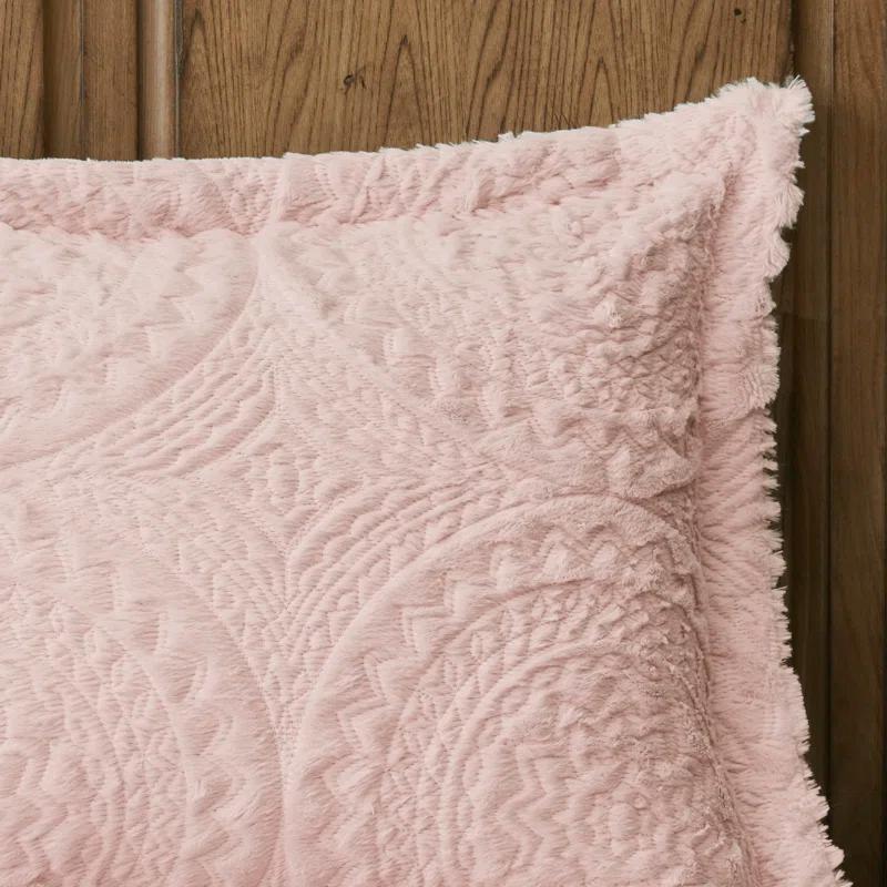 Madison Park Arya Embroidered Medallion Faux Fur Ultra Plush Comforter Set