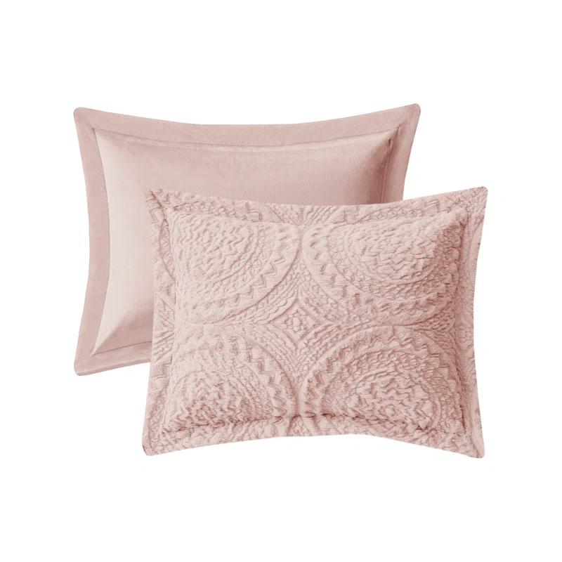 Madison Park Arya Embroidered Medallion Faux Fur Ultra Plush Comforter Set