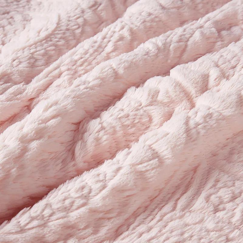 Madison Park Arya Embroidered Medallion Faux Fur Ultra Plush Comforter Set