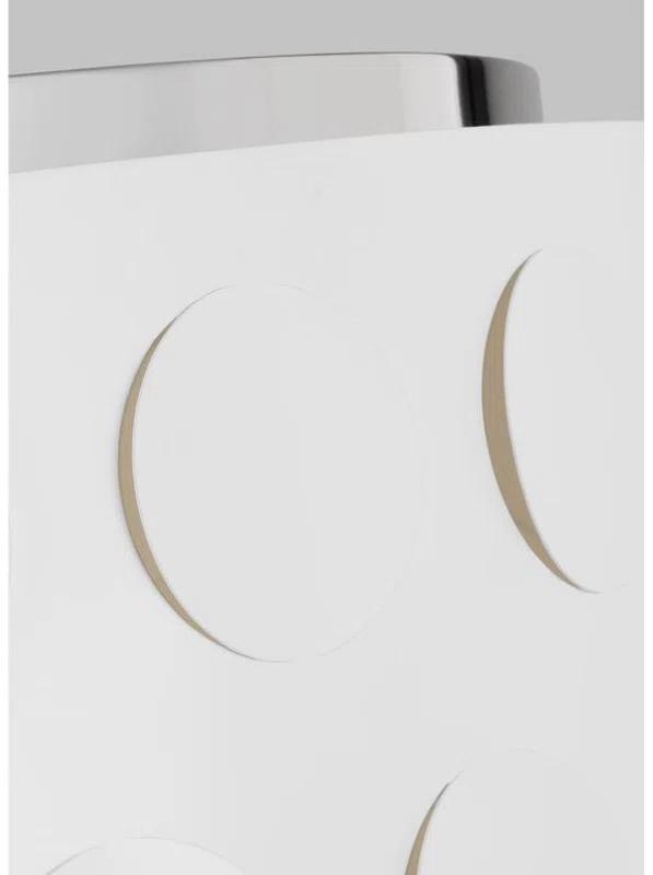 Dottie Polished Nickel 4-Light Flush Mount with Etched Glass