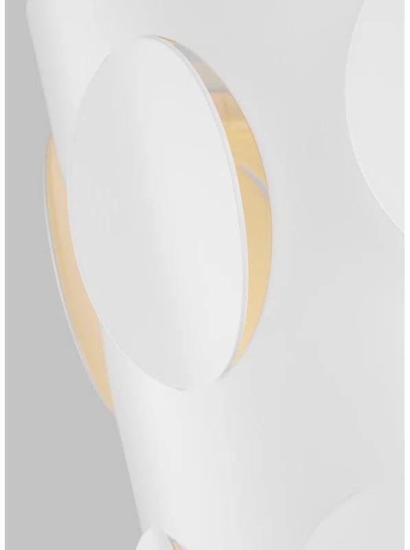 Dottie Polished Nickel 13" Brass-Glass Drum Flush Mount