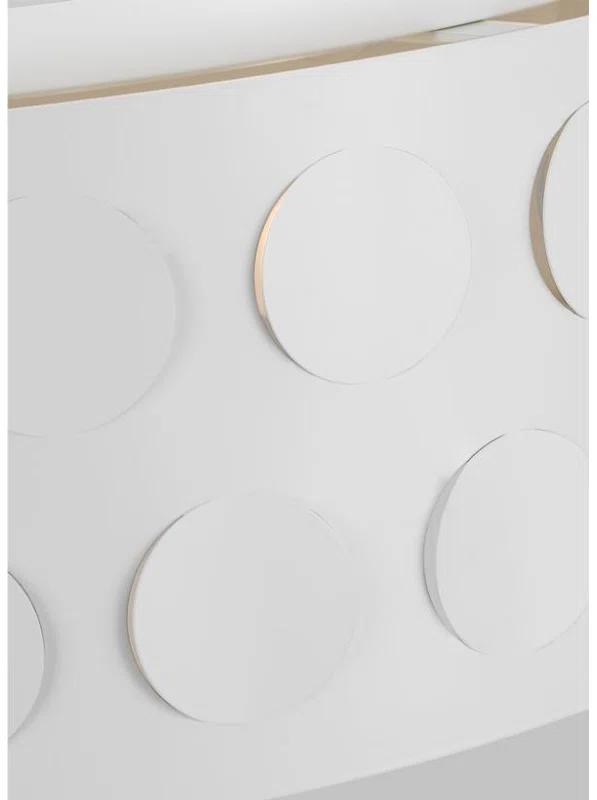 Dottie Polished Nickel 4-Light Flush Mount with Etched Glass