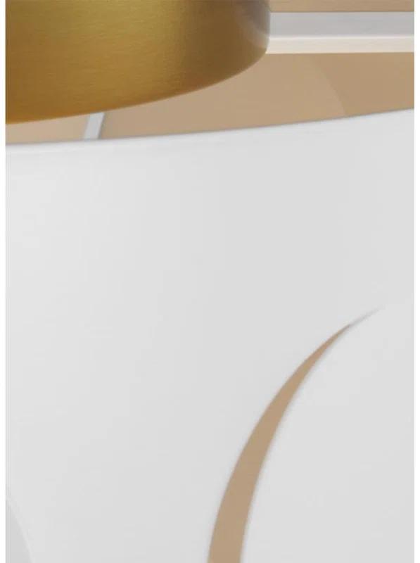 Dottie Polished Nickel 13" Brass-Glass Drum Flush Mount
