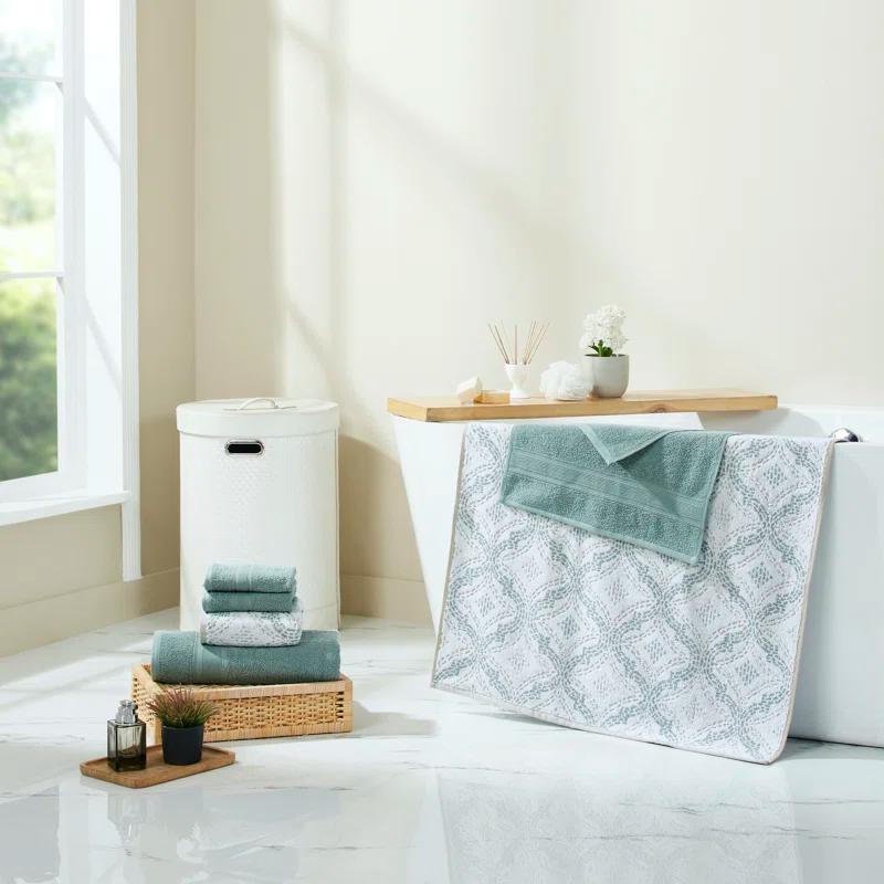 Modern Threads Modern Threads Capri 6-Piece Reversible Yarn Dyed Jacquard Towel Set - Bath Towels, Hand Towels, & Washcloths - Super Absorbent & Quick Dry