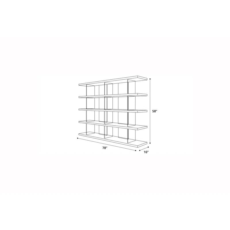 Otford Smoked Oak Multi-Tiered Minimalist Bookcase