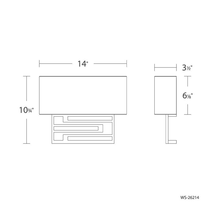 Modern Forms Vander Aluminum LED Flush Mounted Sconce