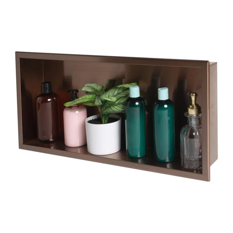 Adhesive Stainless Steel Shower Shelf