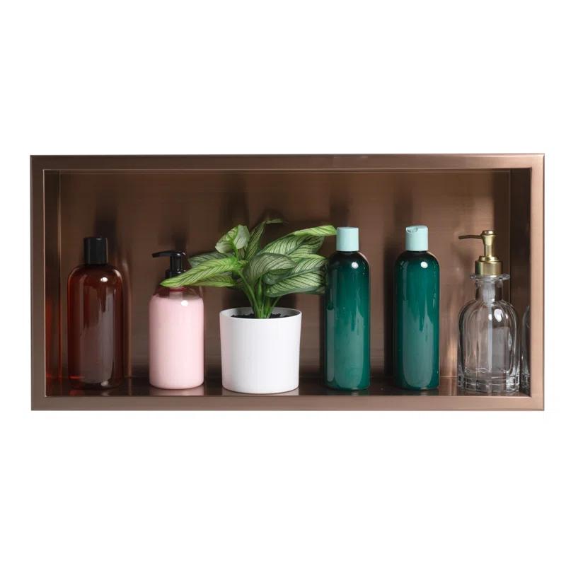Adhesive Stainless Steel Shower Shelf