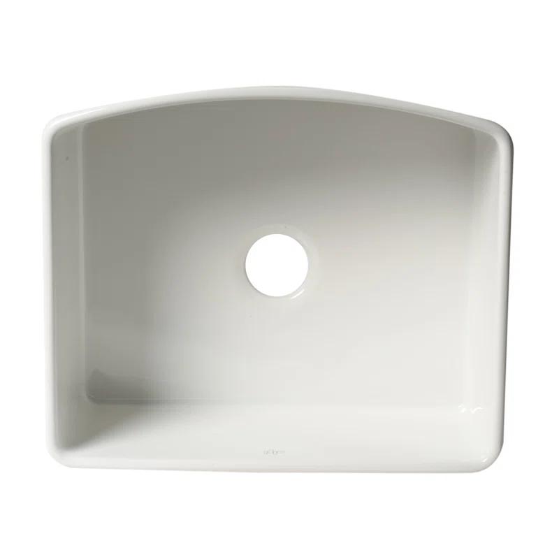 24'' L Flush Single Bowl Fireclay Kitchen Sink