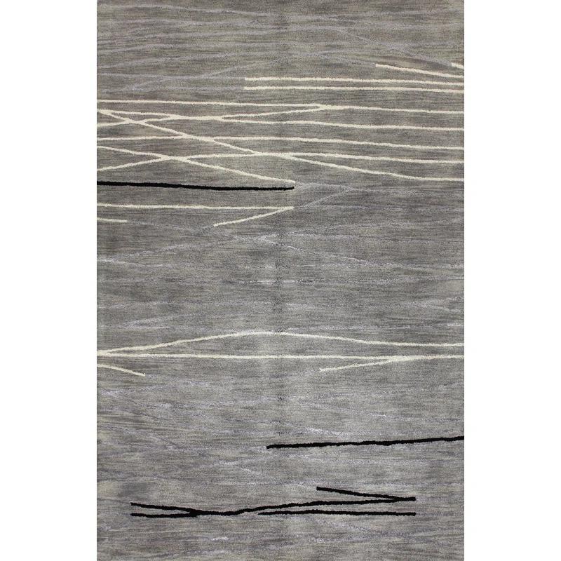 Darya Home Ladonna Collection Contemporary Abstract Area Rug Gray