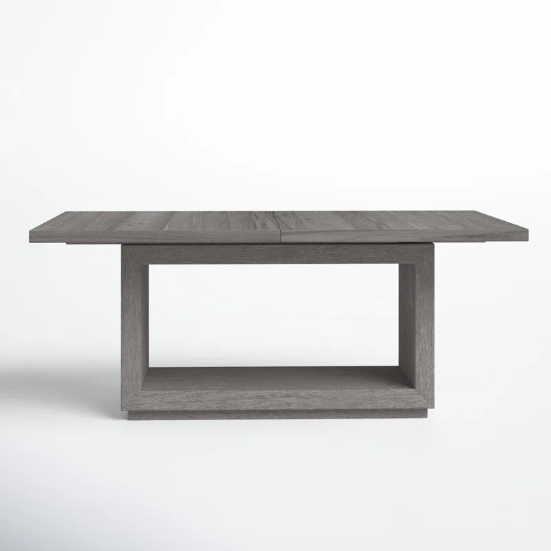 Oxford Modern Extendable Dining Table in Distressed Basalt Gray