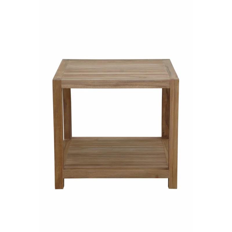 Glenmore 22" Natural Teak 1-Tier Side Table