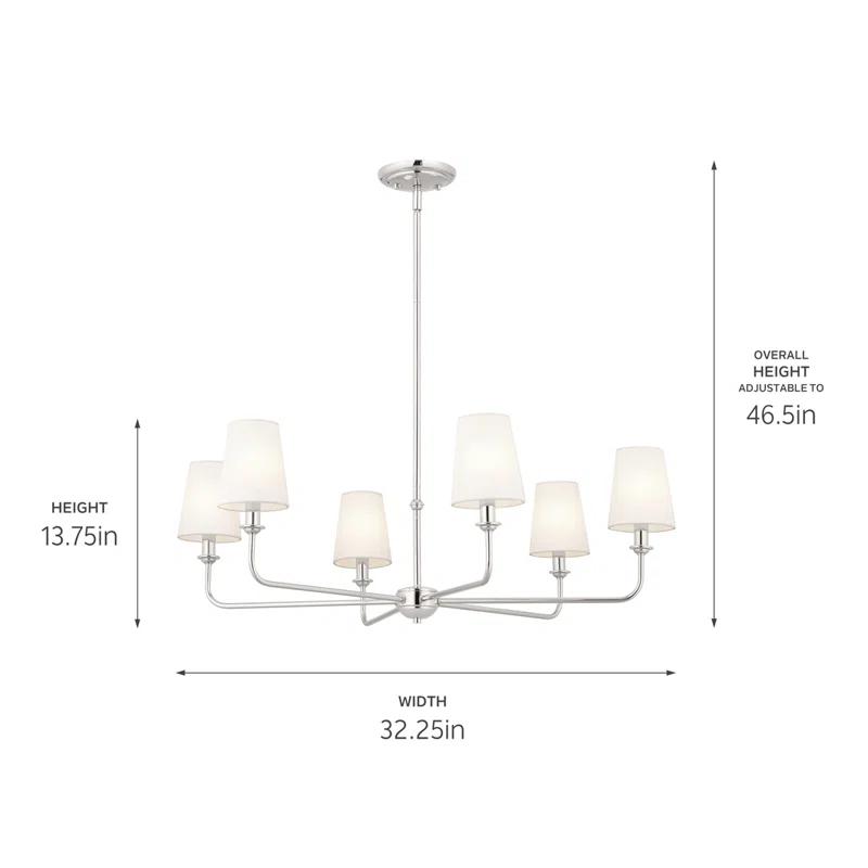 6 - Light Dimmable Classic / Traditional Chandelier