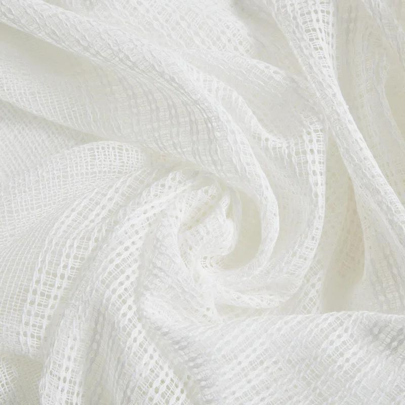 Madison Park Aida Ivory Yarn Dye Sheer Thermal Rod Pocket Curtain Panels 37x84" (Set of 2)