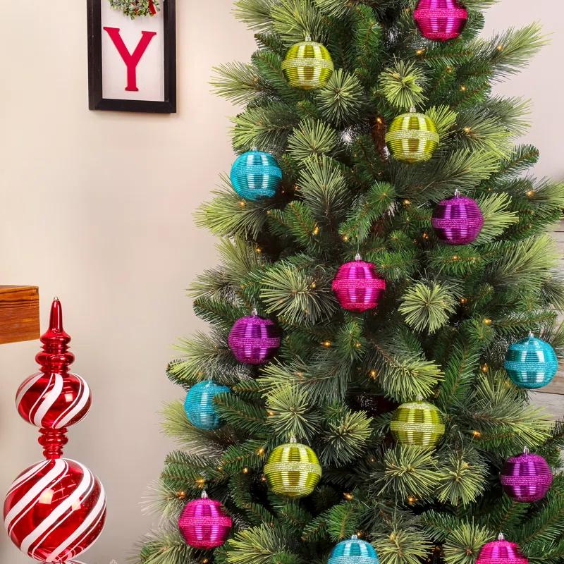 The Holiday Aisle® Shatterproof Swirling Ball Ornaments (Set of 4)