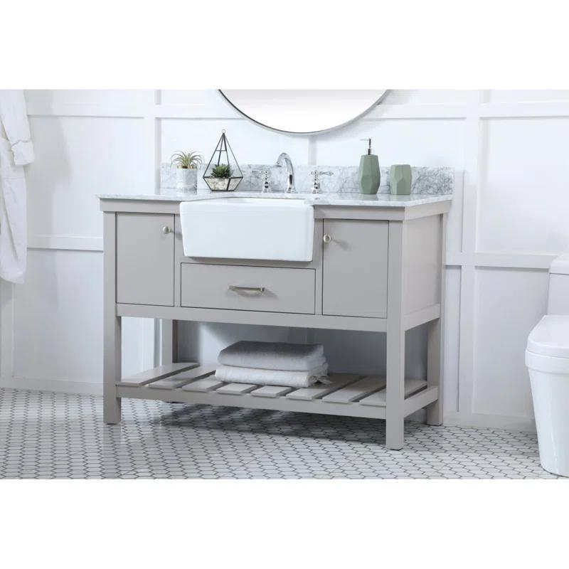 Pelaghia 48'' Single Bathroom Vanity with Marble Top