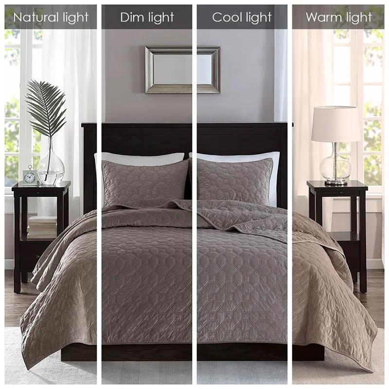 Harper 3 Piece Velvet Quilt Set