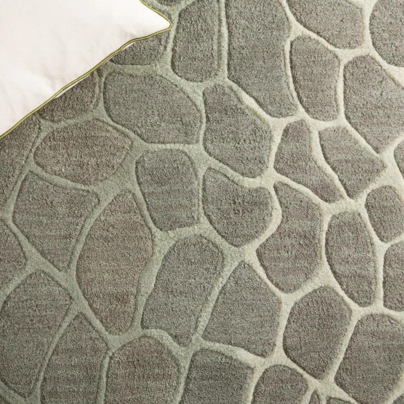 Martha Stewart Hand Tufted 70% Wool And 30% Viscose Geometric Rug