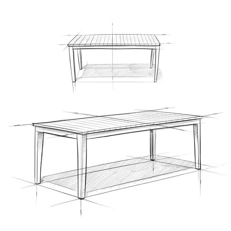 Simpli Home Carmel Rectangular Acacia Outdoor Dining Table