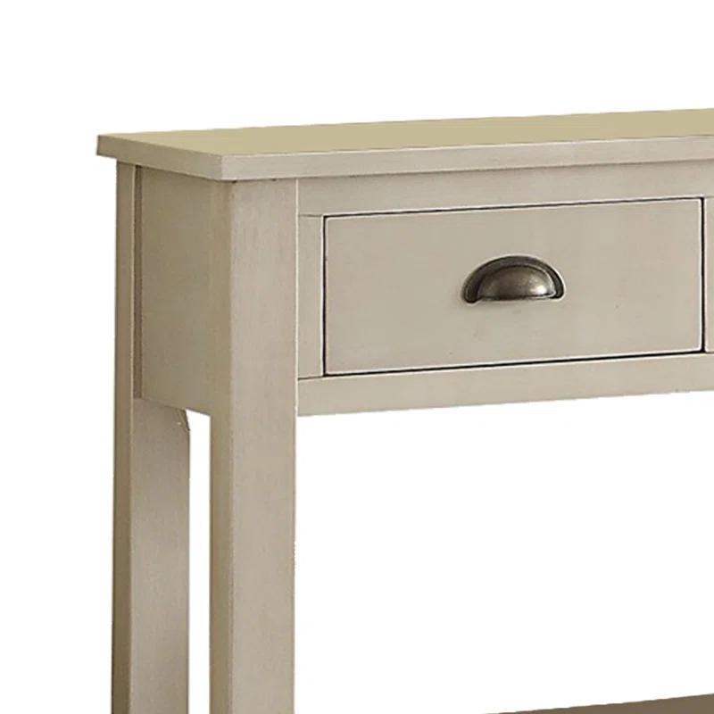 Galileo Cream 60" Wood Console Table with Storage