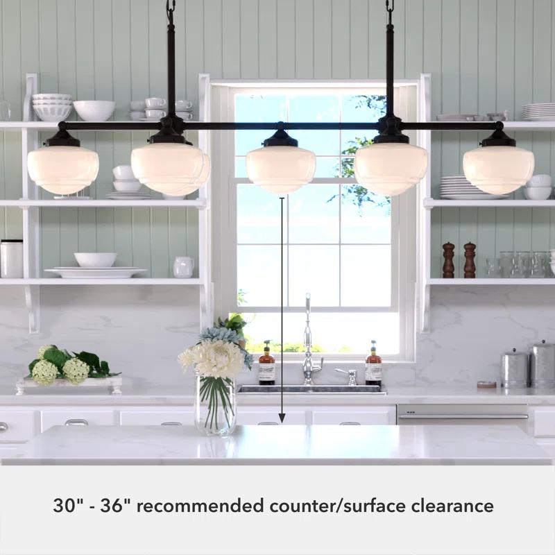 Hunter Saddle Creek 7 Light Linear Chandelier Ceiling Light Fixture
