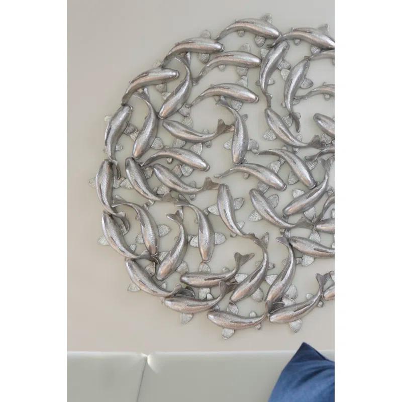 Phillips Collection Koi Wall Art Silver Leaf