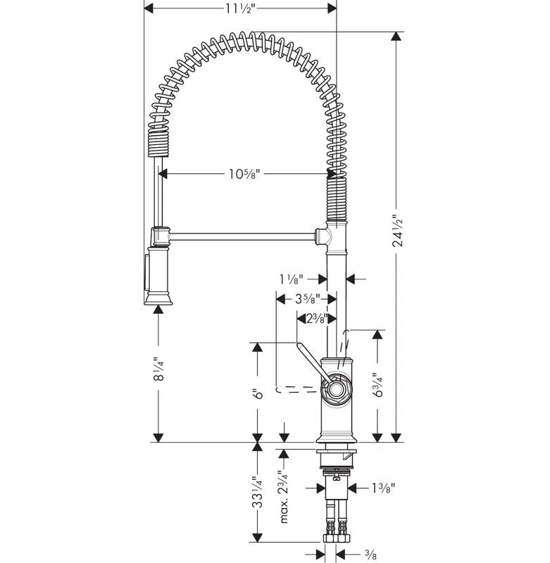 AXOR Montreux Pull Down Kitchen Faucet