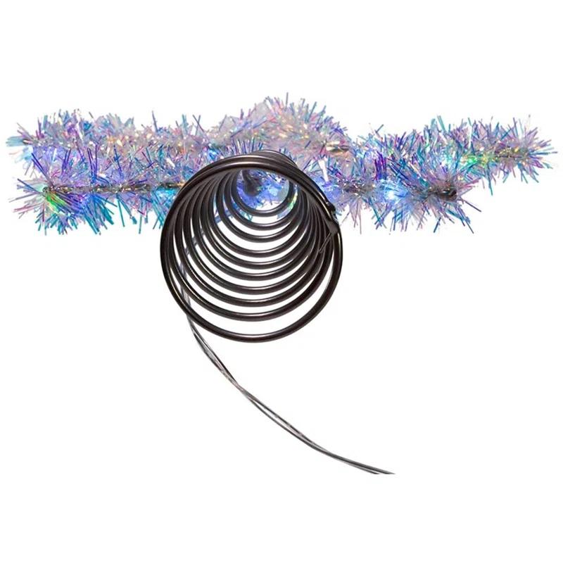Kurt Adler 12.2 Inch Tinsel Star Tree Topper with RGB LED Lights