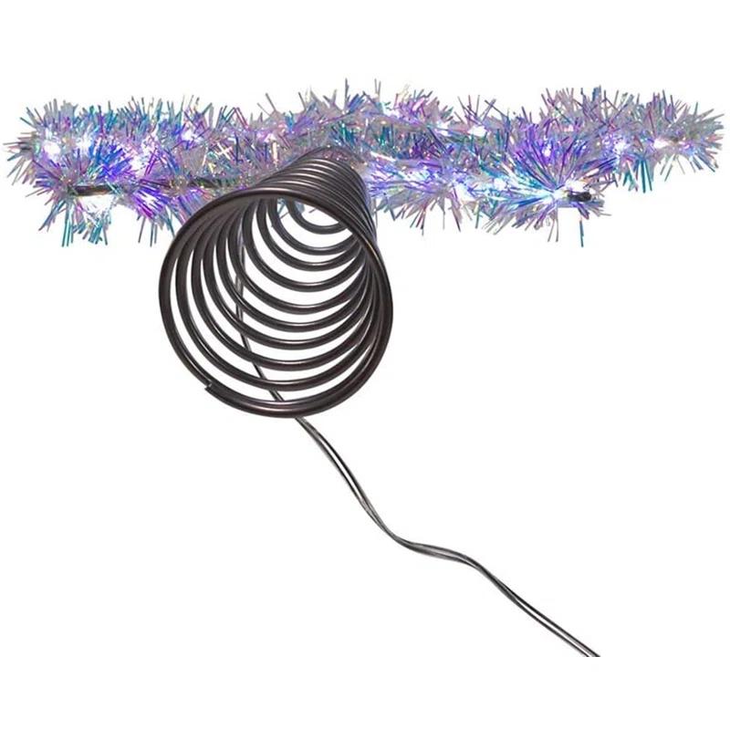Kurt Adler 12.2-Inch Tinsel Star Tree Topper with Cool White LED Lights