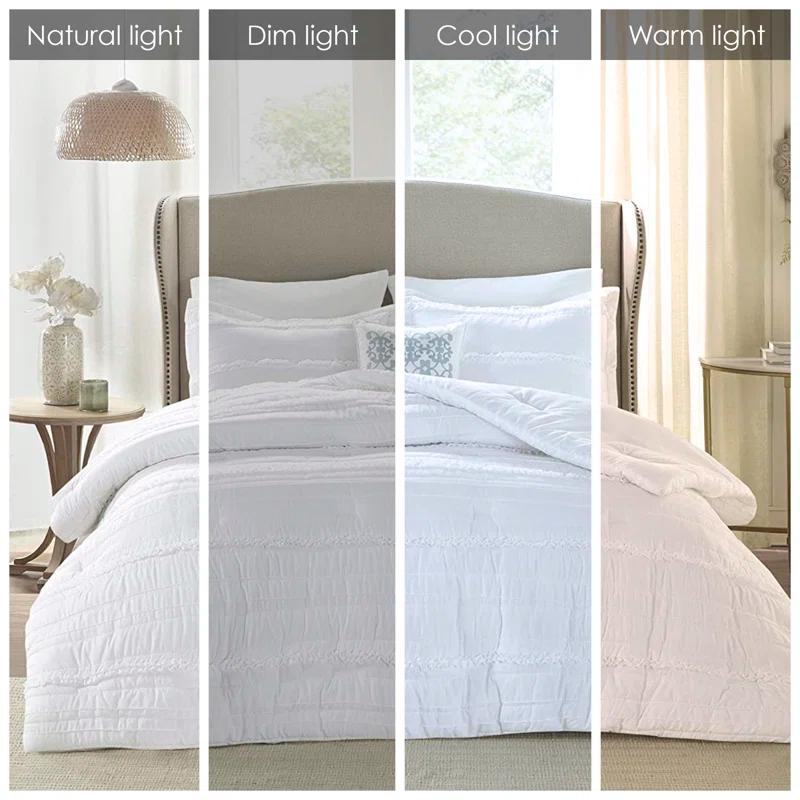 Madison Park Celeste 5 Piece Microfiber Ruffled Comforter Set