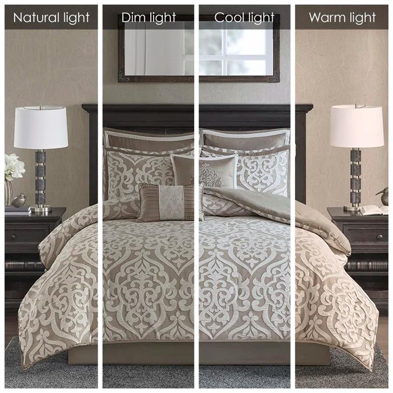 Madison Park Odette Jacquard 8 Piece Comforter Set