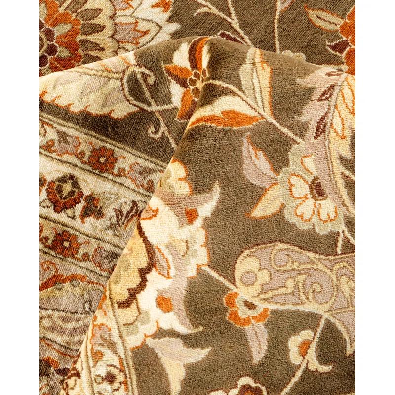 Mogul Collection Hand-Knotted Wool Traditional Area Rug 12' x 15'