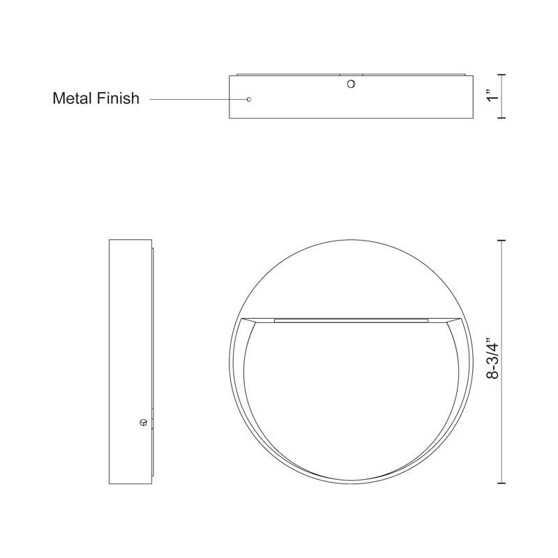 Mesa Black Die Cast Aluminum 8.75'' LED Outdoor Sconce