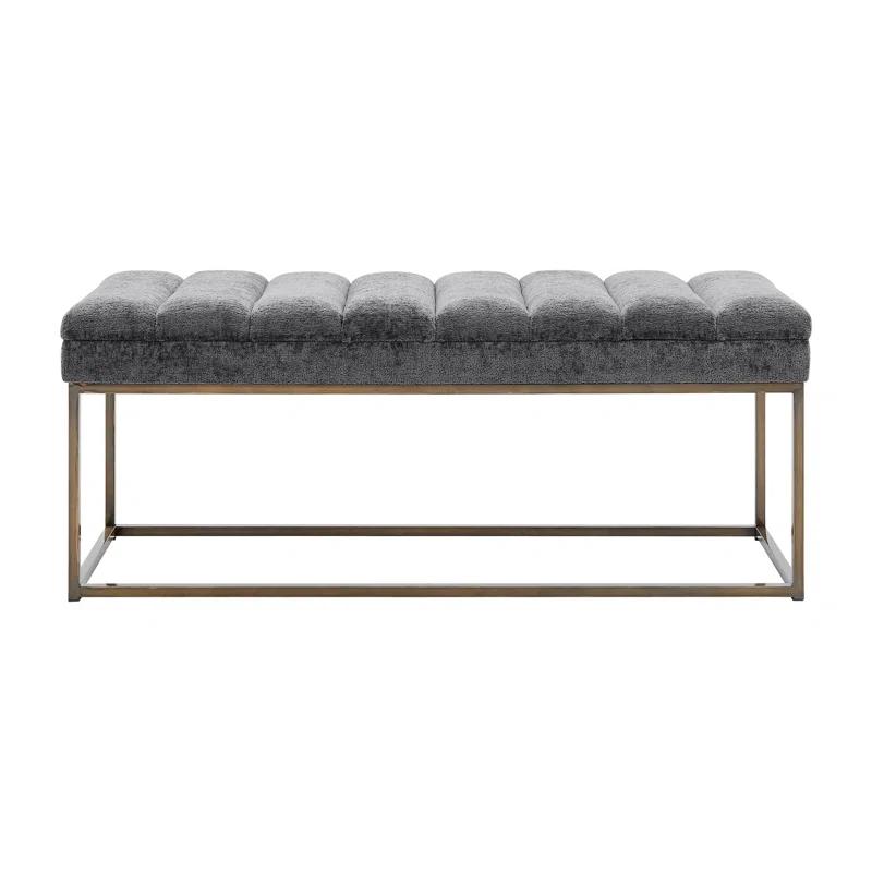 Everly Quinn Georgenia Polyester Upholstered Bench