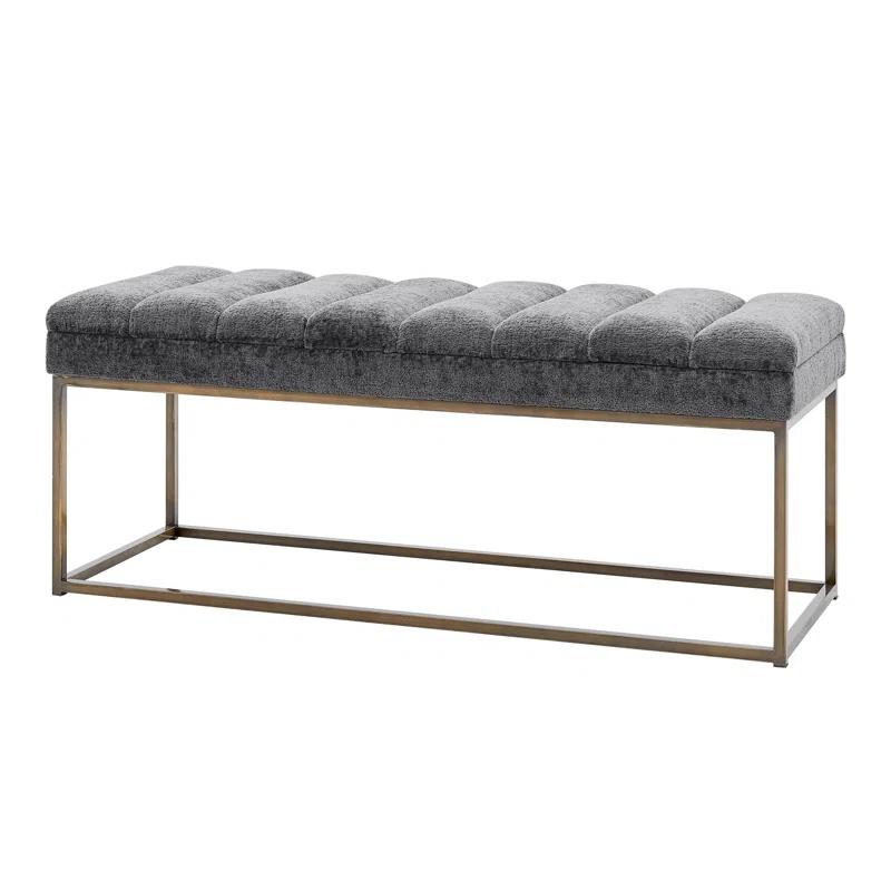 Everly Quinn Georgenia Polyester Upholstered Bench