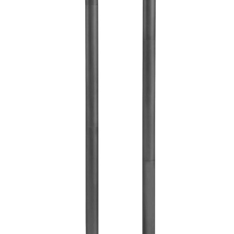 Happy Dual-Pronged Oil Rubbed Bronze Floor Lamp with Matte White Globes
