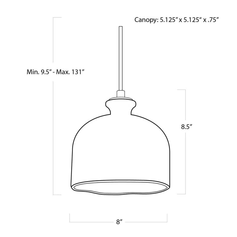 Bianca 8" Gloss White & Gold Ceramic Mini Pendant Light