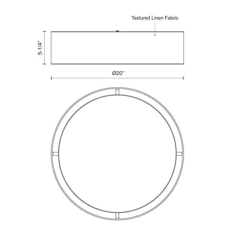 Dalton Fabric LED Flush Mount