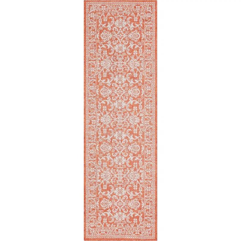 Lia Delphi Persian Oriental Orange Indoor/Outdoor Area Rug
