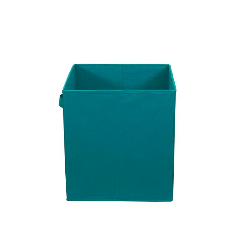 Aqua Chic Collapsible Fabric Cube Storage Bin Set