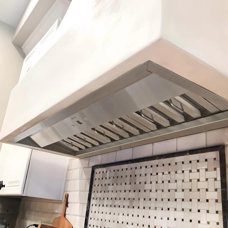 Akicon Stainless Steel 600 CFM Ducted (Vented) Insert Range Hood with Charcoal Filter