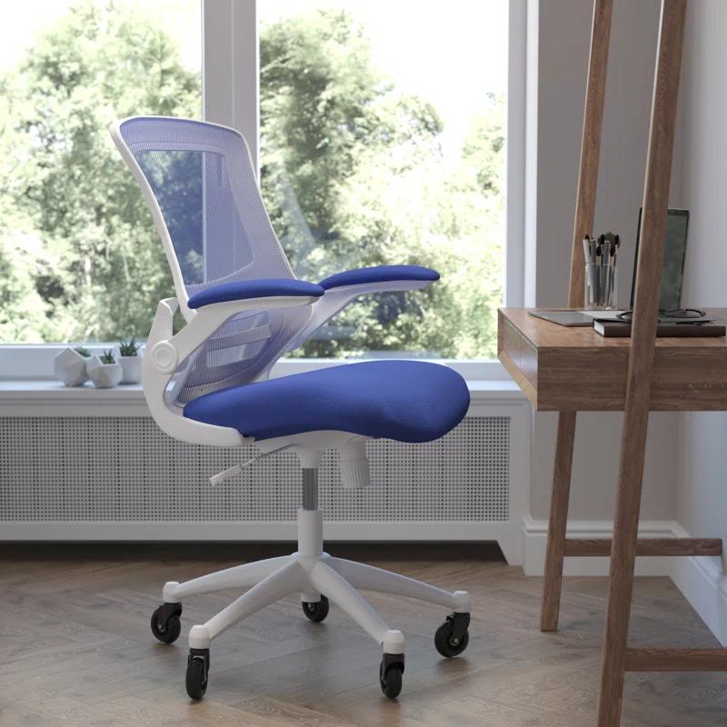 Flash Furniture Regent Park Ergonomic Swivel Task Chair with Roller Wheels & Flip Up Arms